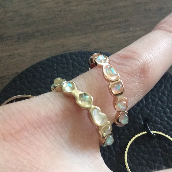 Free People Yellow Gold and Rose Gold Midi Rings - Picture 6 of 8